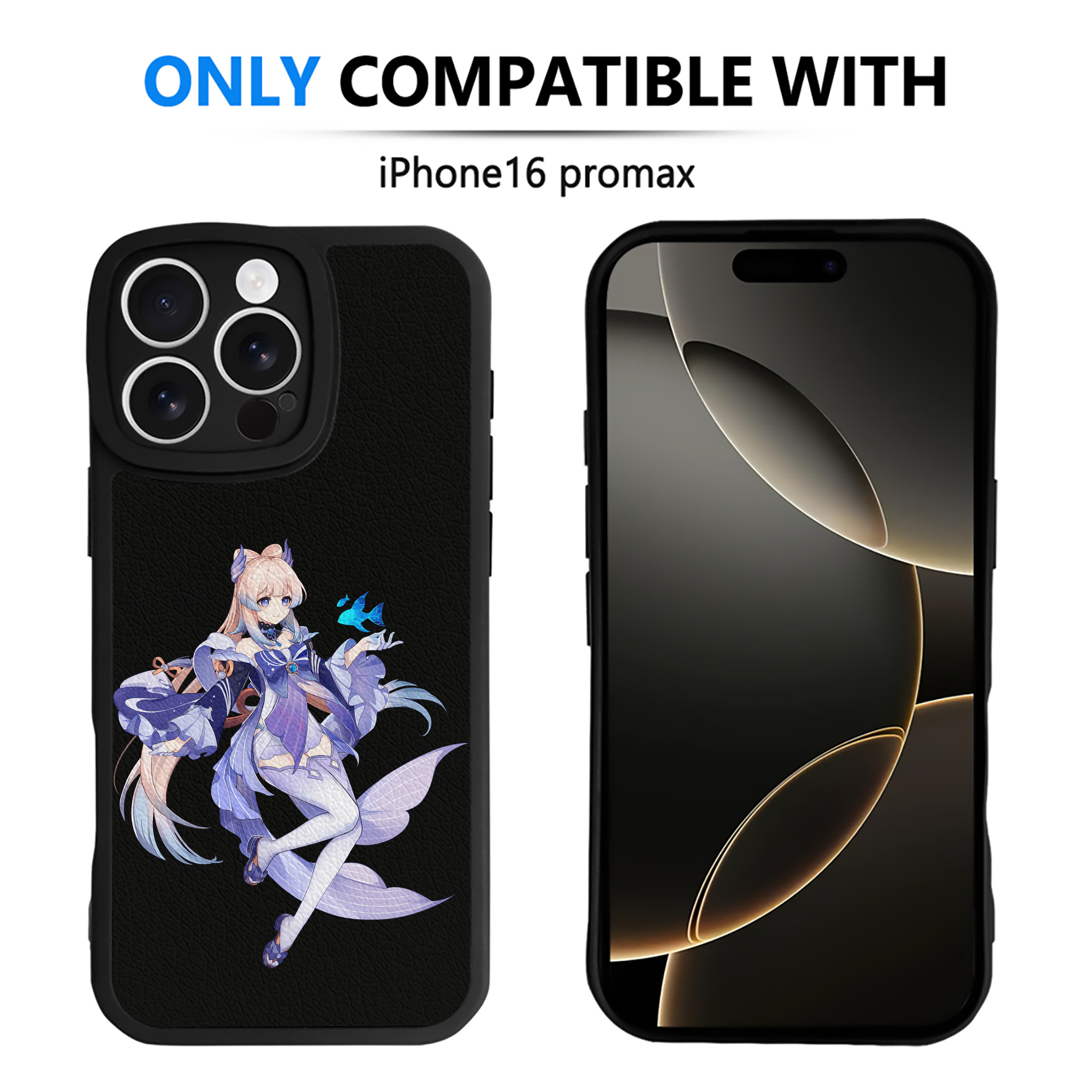 げんし神 珊瑚宮心海 サンゴノミヤ・ココミ genshin Sangonomiya Kokomi 【iPhone 16シリーズ対応】シリコンスマホケース（レザー調） 材質：シリコン